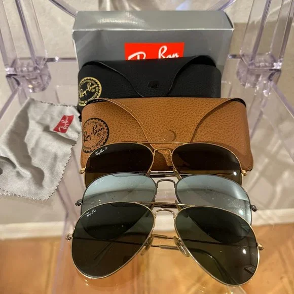 Ray-Ban | Accessories | Used Metal Ray Ban Aviator Bundle  display picture 2